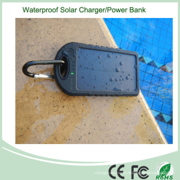 Wasserdichte Solar Power Bank 5000mAh mit LED-Licht (SC-01)